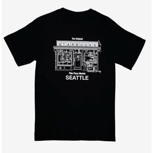 Gildan Unisex The Original Starbucks Pike Place Market T-Shirt in Black XL
